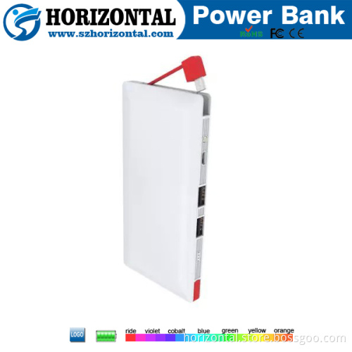 2016 slim 10000mah power bank built in cable power bank uk ,10000mah dual usb charger power bank for vivo